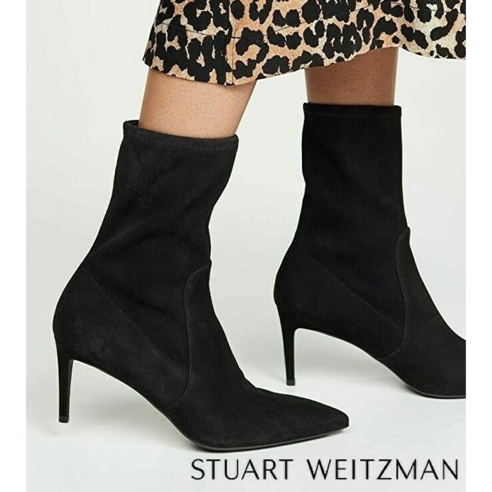 Stuart Weitzman Black Ankle Boots